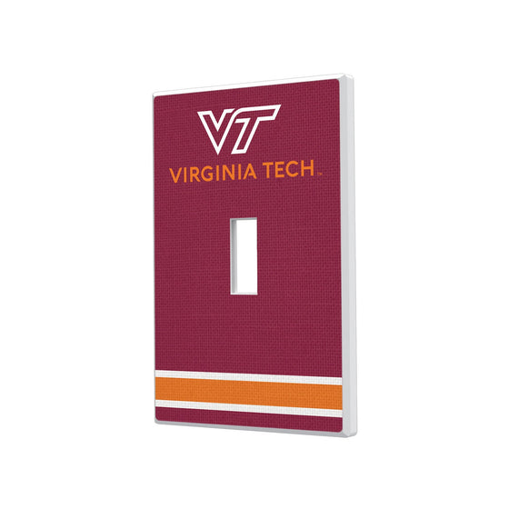 Virginia Tech Hokies Stripe Hidden-Screw Light Switch Plate-0