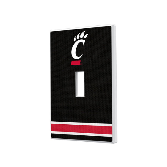 Cincinnati Bearcats Stripe Hidden-Screw Light Switch Plate-0