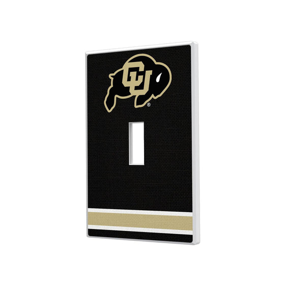 Colorado Buffaloes Stripe Hidden-Screw Light Switch Plate-0