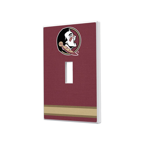 Florida State Seminoles Stripe Hidden-Screw Light Switch Plate-0