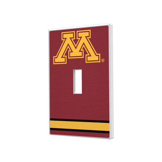 Minnesota Golden Gophers Stripe Hidden-Screw Light Switch Plate-0