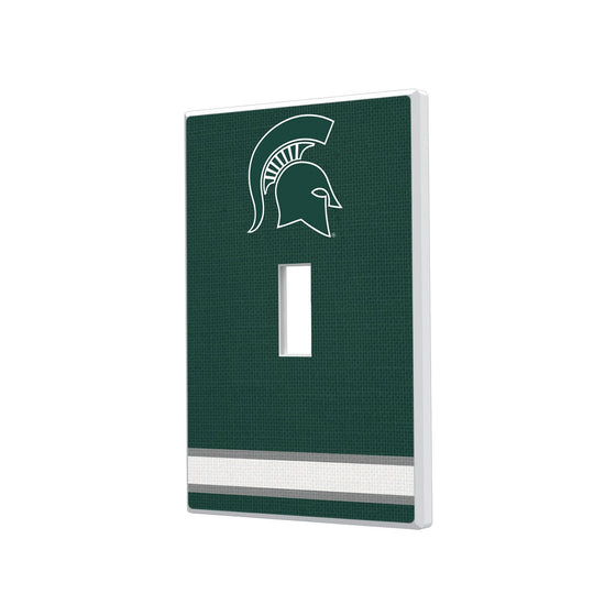 Michigan State Spartans Stripe Hidden-Screw Light Switch Plate-0