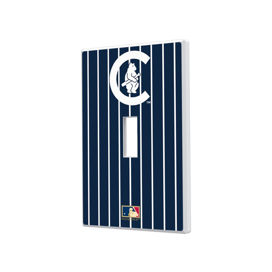 Chicago Cubs Home 1911-1912 - Cooperstown Collection Pinstripe Hidden-Screw Light Switch Plate - 757 Sports Collectibles