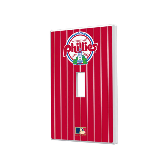 Philadelphia Phillies 1984-1991 - Cooperstown Collection Pinstripe Hidden-Screw Light Switch Plate - 757 Sports Collectibles