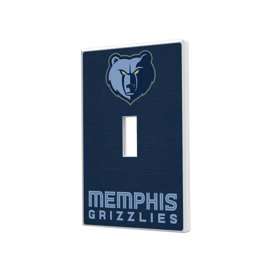 Memphis Grizzlies Solid Hidden-Screw Light Switch Plate-0