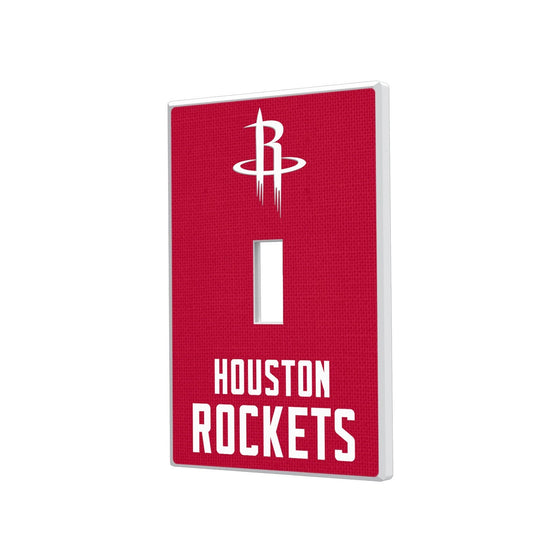 Houston Rockets Solid Hidden-Screw Light Switch Plate-0