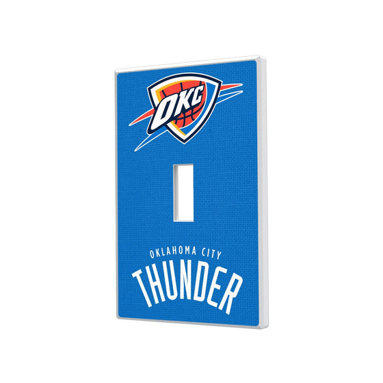 Oklahoma City Thunder Solid Hidden-Screw Light Switch Plate-0