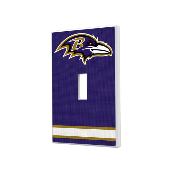 Baltimore Ravens Stripe Hidden-Screw Light Switch Plate - 757 Sports Collectibles