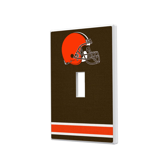 Cleveland Browns Stripe Hidden-Screw Light Switch Plate - 757 Sports Collectibles