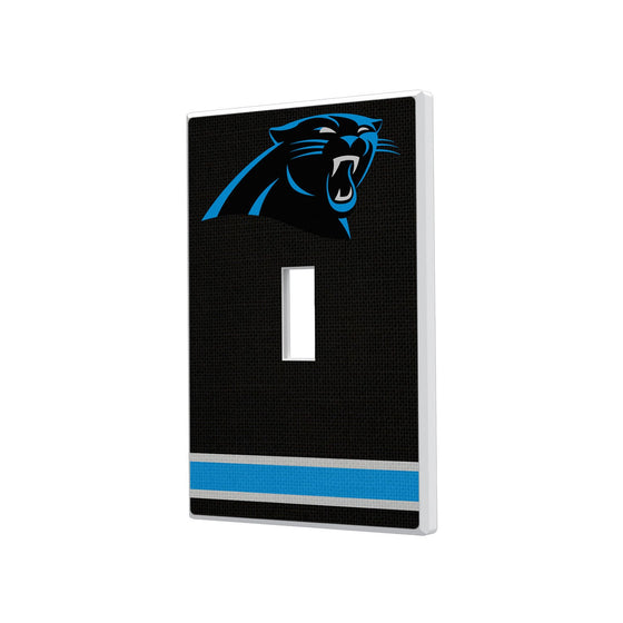 Carolina Panthers Stripe Hidden-Screw Light Switch Plate - 757 Sports Collectibles