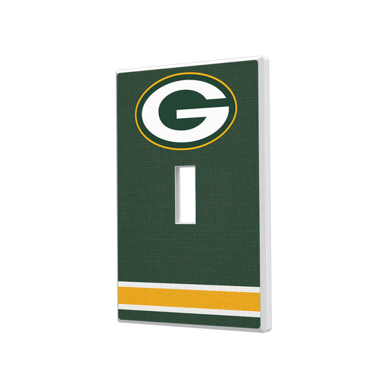 Green Bay Packers Stripe Hidden-Screw Light Switch Plate - 757 Sports Collectibles