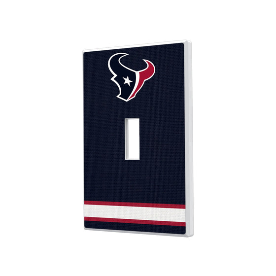 Houston Texans Stripe Hidden-Screw Light Switch Plate - 757 Sports Collectibles