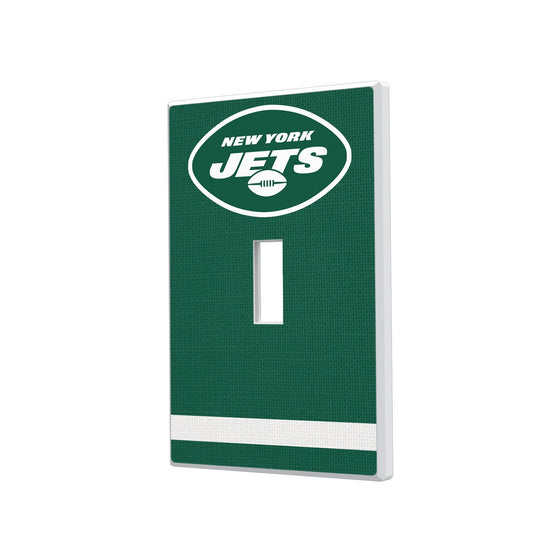 New York Jets Stripe Hidden-Screw Light Switch Plate - 757 Sports Collectibles