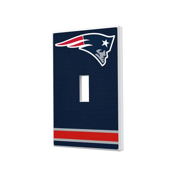 New England Patriots Stripe Hidden-Screw Light Switch Plate - 757 Sports Collectibles