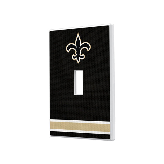 New Orleans Saints Stripe Hidden-Screw Light Switch Plate - 757 Sports Collectibles