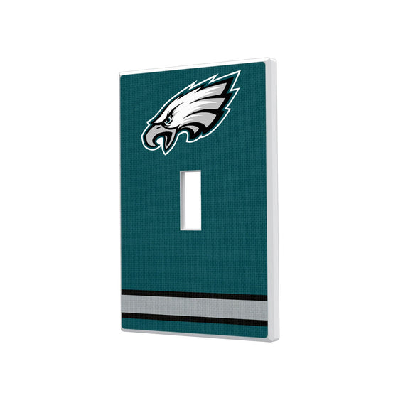 Philadelphia Eagles Stripe Hidden-Screw Light Switch Plate - 757 Sports Collectibles