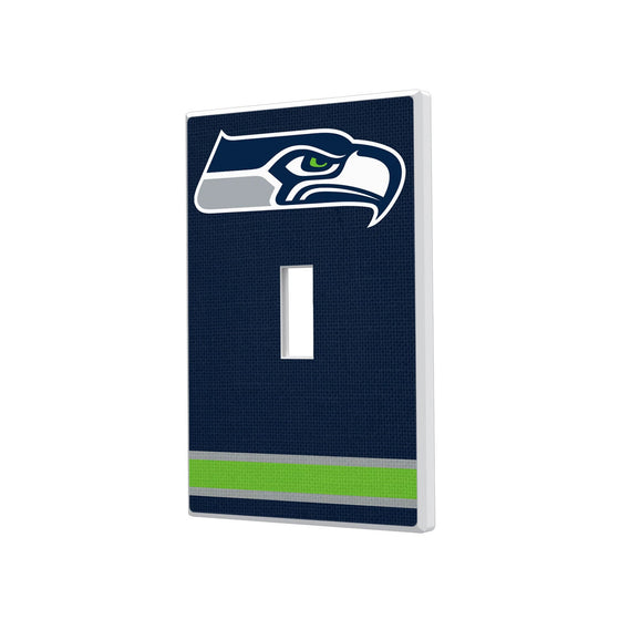 Seattle Seahawks Stripe Hidden-Screw Light Switch Plate - 757 Sports Collectibles