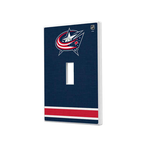 Columbus Blue Jackets Stripe Hidden-Screw Light Switch Plate-0