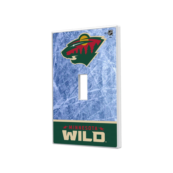 Minnesota Wild Ice Wordmark Hidden-Screw Light Switch Plate-0