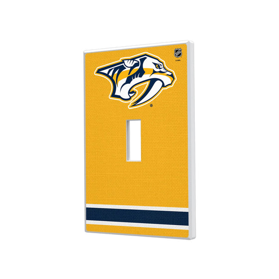 Nashville Predators Stripe Hidden-Screw Light Switch Plate-0