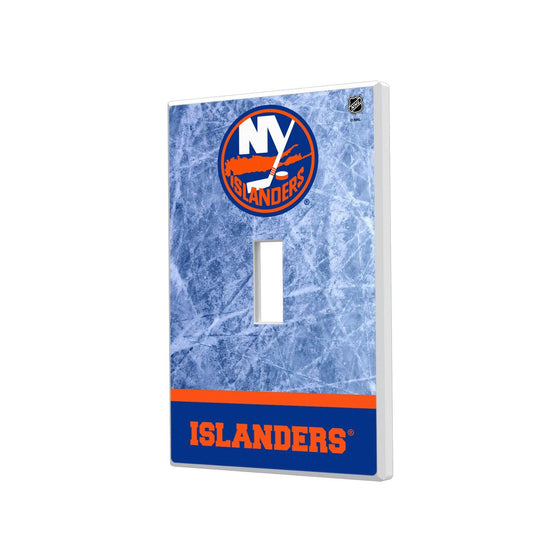 New York Islanders Ice Wordmark Hidden-Screw Light Switch Plate-0