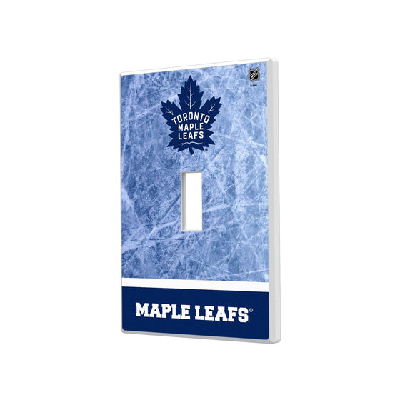 Toronto Maple Leafs Ice Wordmark Hidden-Screw Light Switch Plate-0