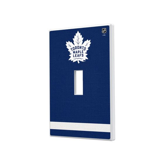 Toronto Maple Leafs Stripe Hidden-Screw Light Switch Plate-0