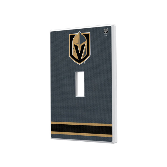 Vegas Golden Knights Stripe Hidden-Screw Light Switch Plate-0