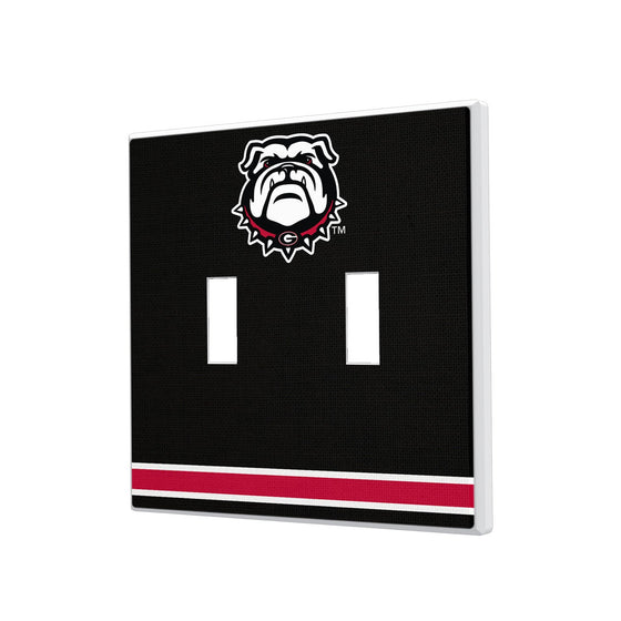 Georgia Bulldogs Stripe Hidden-Screw Light Switch Plate-2