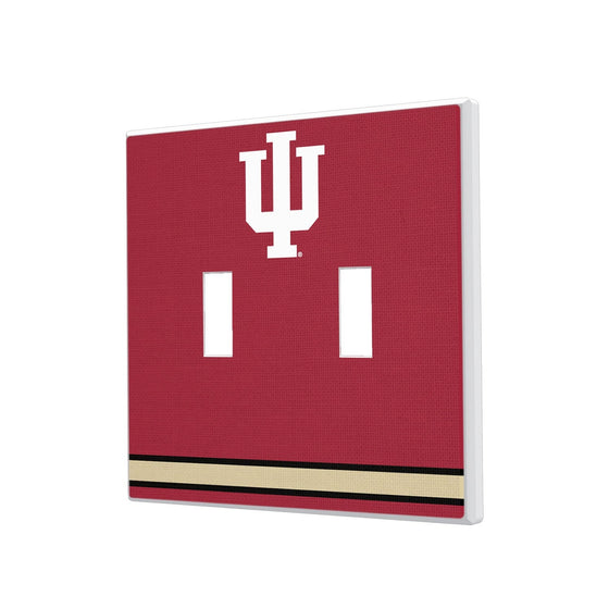 Indiana Hoosiers Stripe Hidden-Screw Light Switch Plate-2