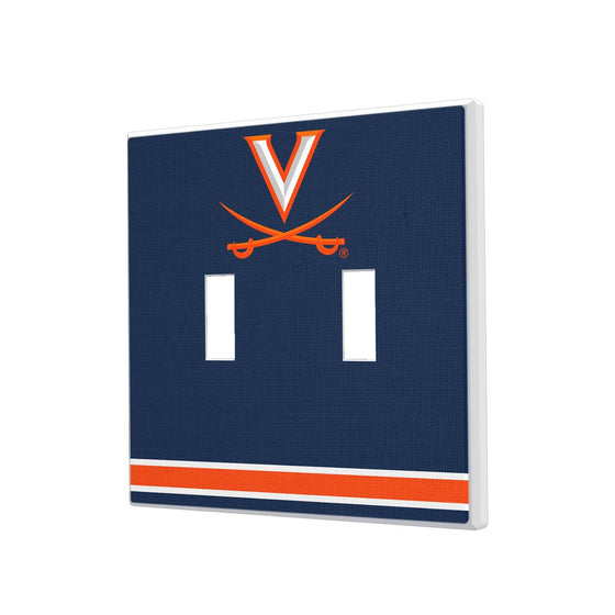 Virginia Cavaliers Stripe Hidden-Screw Light Switch Plate-2