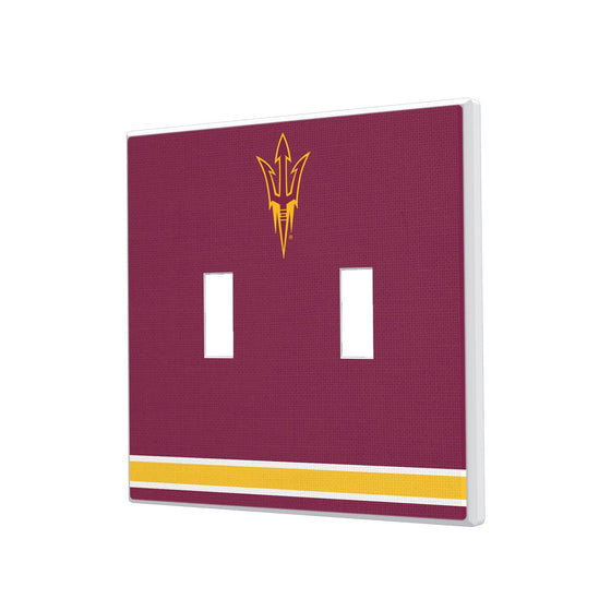 Arizona State Sun Devils Stripe Hidden-Screw Light Switch Plate-2