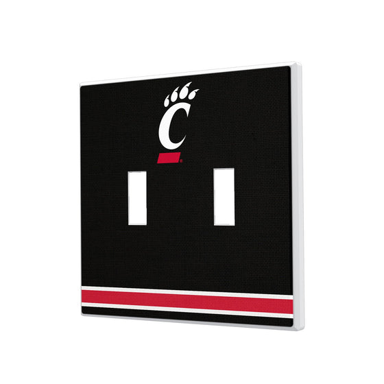 Cincinnati Bearcats Stripe Hidden-Screw Light Switch Plate-2