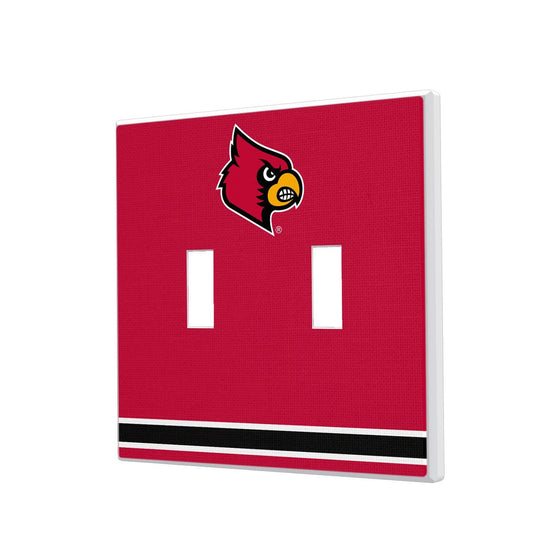 Louisville Cardinals Stripe Hidden-Screw Light Switch Plate-2
