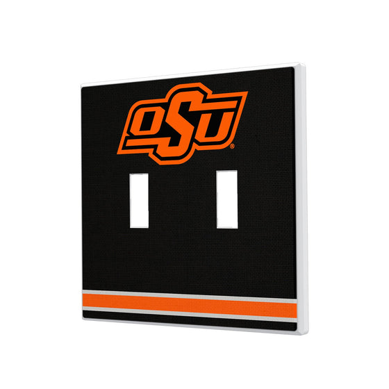 Oklahoma State Cowboys Stripe Hidden-Screw Light Switch Plate-2