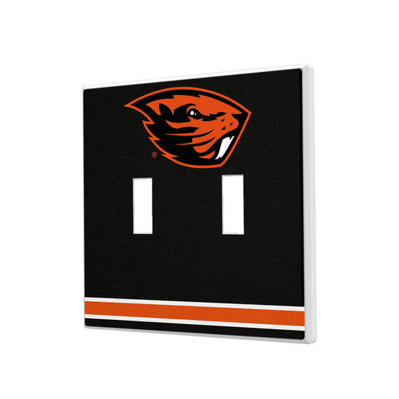 Oregon State Beavers Stripe Hidden-Screw Light Switch Plate-2