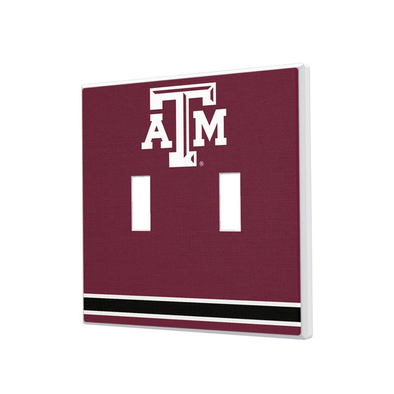 Texas A&M Aggies Stripe Hidden-Screw Light Switch Plate-2