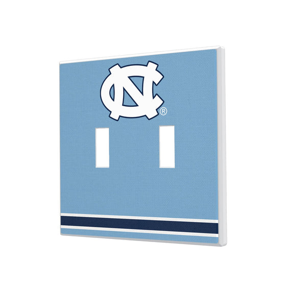 North Carolina Tar Heels Stripe Hidden-Screw Light Switch Plate-2