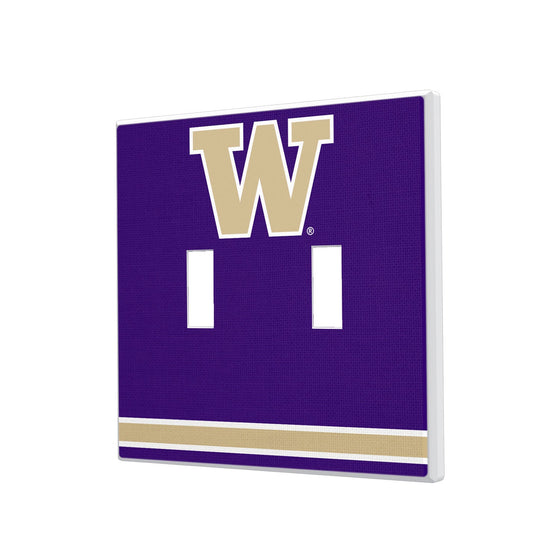 Washington Huskies Stripe Hidden-Screw Light Switch Plate-2