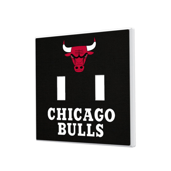 Chicago Bulls Solid Hidden-Screw Light Switch Plate-2