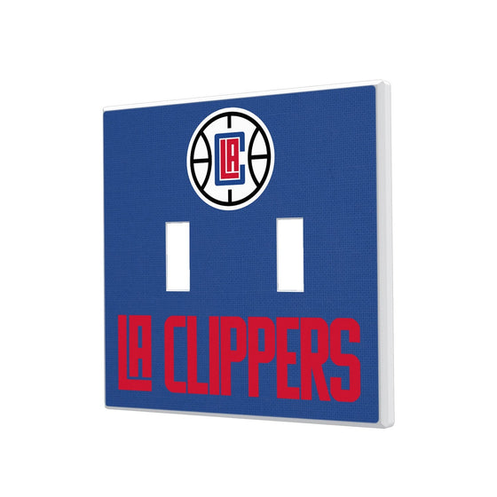 Los Angeles Clippers Solid Hidden-Screw Light Switch Plate-2