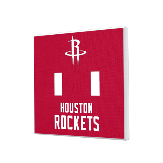 Houston Rockets Solid Hidden-Screw Light Switch Plate-2