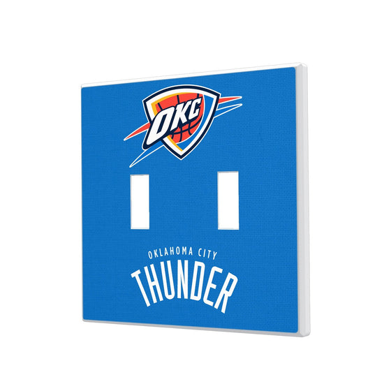 Oklahoma City Thunder Solid Hidden-Screw Light Switch Plate-2