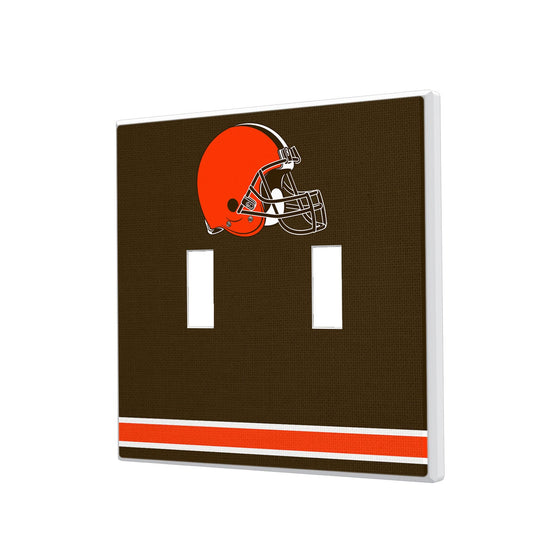 Cleveland Browns Stripe Hidden-Screw Light Switch Plate - 757 Sports Collectibles