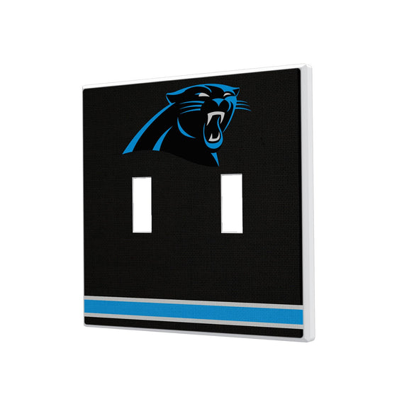 Carolina Panthers Stripe Hidden-Screw Light Switch Plate - 757 Sports Collectibles