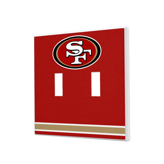 San Francisco 49ers Stripe Hidden-Screw Light Switch Plate - 757 Sports Collectibles