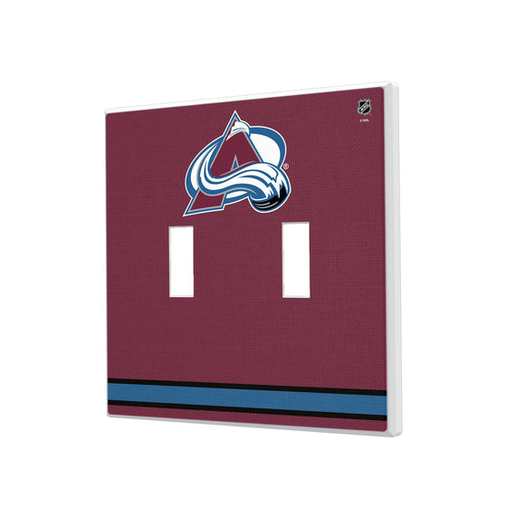 Colorado Avalanche Stripe Hidden-Screw Light Switch Plate-2