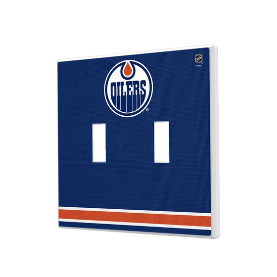 Edmonton Oilers Stripe Hidden-Screw Light Switch Plate-2