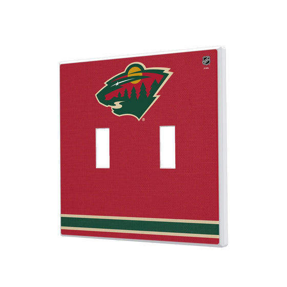 Minnesota Wild Stripe Hidden-Screw Light Switch Plate-2