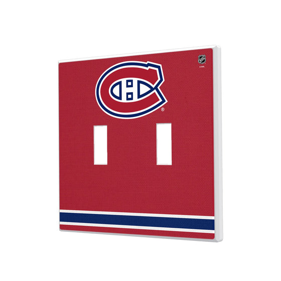 Montreal Canadiens Stripe Hidden-Screw Light Switch Plate-2